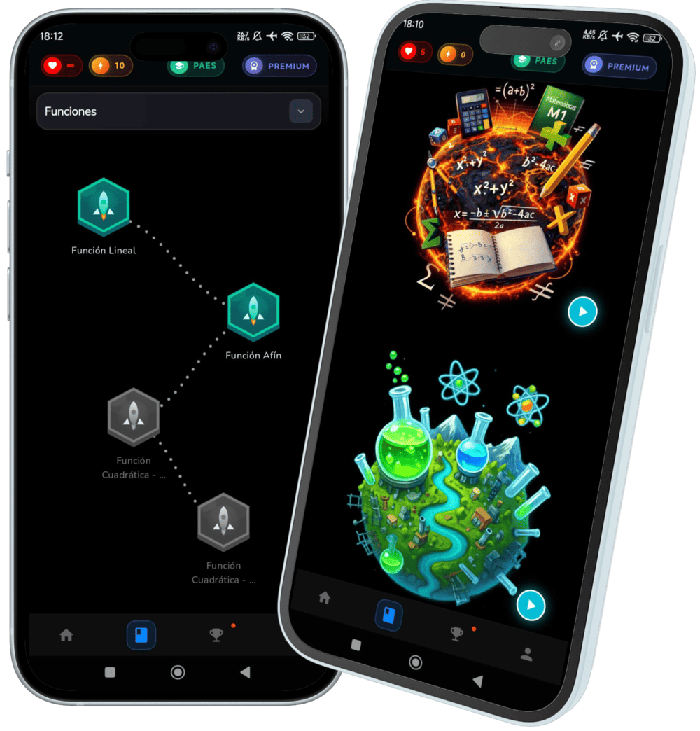 App PAES Quiz en móviles